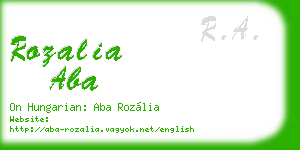 rozalia aba business card