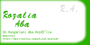 rozalia aba business card